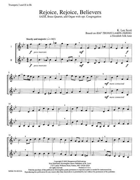 Rejoice, Rejoice, Believers (Downloadable Brass Quartet Parts)